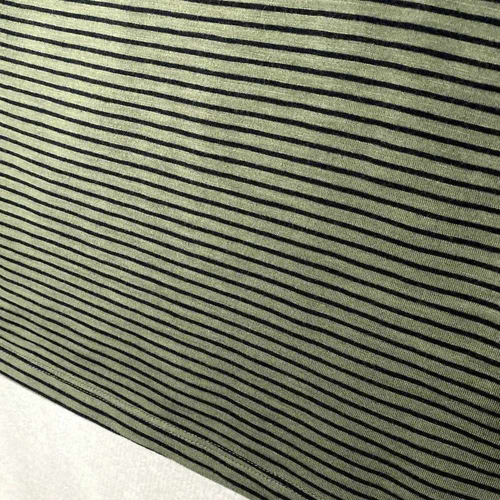 Mossimo Supply Co. Long Sleeve V-Neck Striped T-Shirt Green Black Size XL Tee - Picture 4 of 9